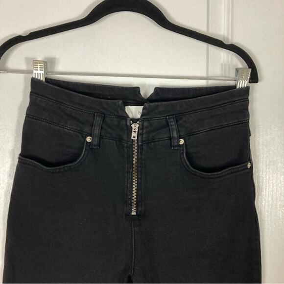 NWOT BA&SH Iago Logo Embroidered Jeans in Black Size 0 - Picture 6 of 13